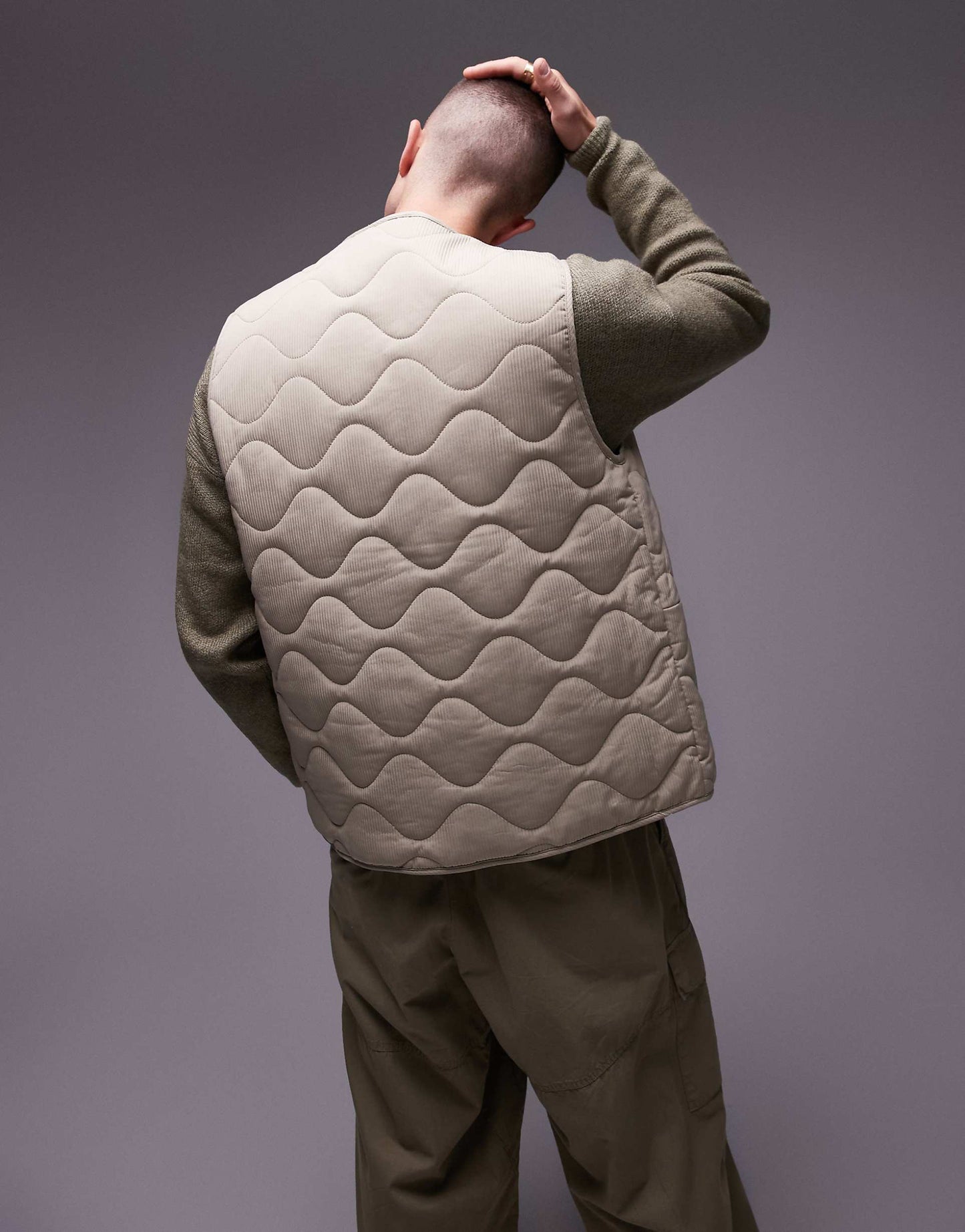 MONARCH UTILITY QUILTED GILET JACKET | PALE SAND