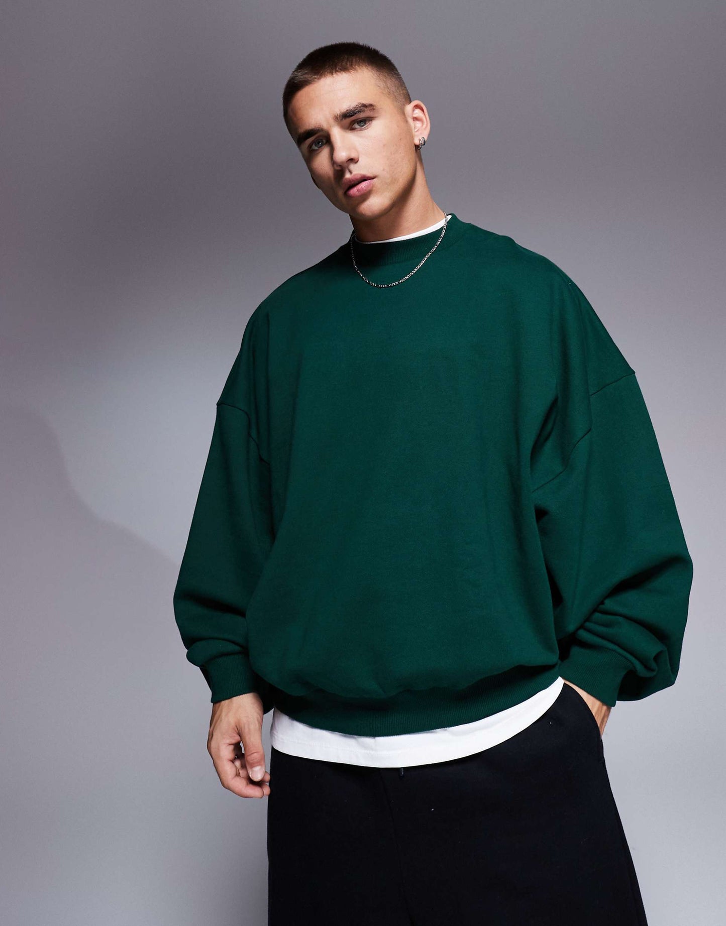 MONARCH EXTREME OVERSIZED PREMIUM HEAVYWEIGHT SWEATSHIRT 400GSM | DARK GREEN